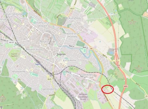 Eladó Telek 9400 Sopron , Sopron Győr felőli kapujában 2800 m2-es szabályos formájú földterület