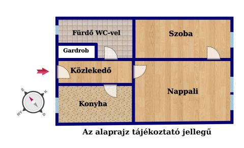 Eladó Lakás 1194 Budapest 19. kerület Csendes kertvárösi környéken felujitott kétszobás tégla lakás
