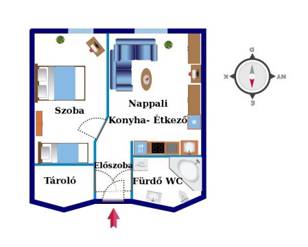 Eladó Lakás 9400 Sopron Gidapatak lakóparkban eladó földszinti 48m2-es lakás