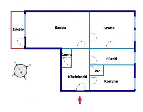 Eladó Lakás 6000 Kecskemét Kecskeméten Nyíri úton, erkélyes 55 m2-es, 2 szobás lakás eladó 