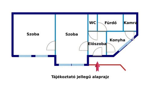 Eladó Lakás 1051 Budapest 5. kerület Arany János utcai metrómegállónàl kétszobás lakás