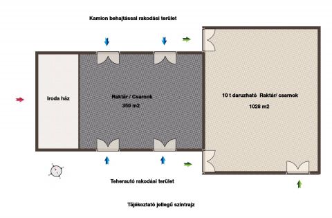 Kiadó Tároló/Raktár 2131 Göd Raktárcsarnok Logisztikai központ kiadó
