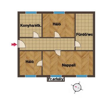 Kiadó Lakás 7621 Pécs Király utca közeli nappali+2 hálós kiadó lakás-Szent Mór