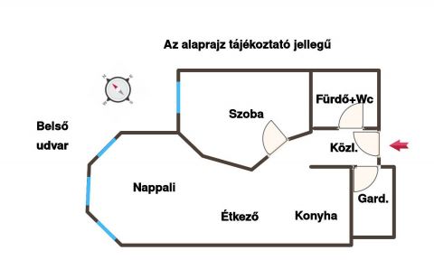 Eladó Lakás 1108 Budapest 10. kerület Rózsaliget lakóparkban 46 nm-es, 1.5 szobás, földszinti