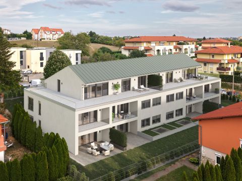 Eladó Lakás 7627 Pécs , Kertkapcsolatos és nagy teraszos lakások Rigóderben