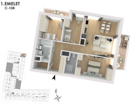 Eladó Lakás 1138 Budapest 13. kerület Lakópark a Duna partján: Otthonod a vízparti életstílus közepén!