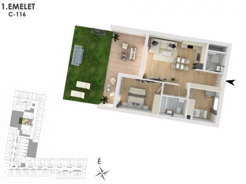Eladó Lakás 1138 Budapest 13. kerület Lakópark a Duna partján: Otthonod a vízparti életstílus közepén!