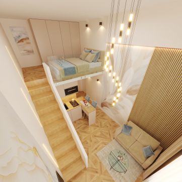 Eladó Lakás 1072 Budapest 7. kerület Teljes körűen felújított , galériázott 2. emeleti garzonok