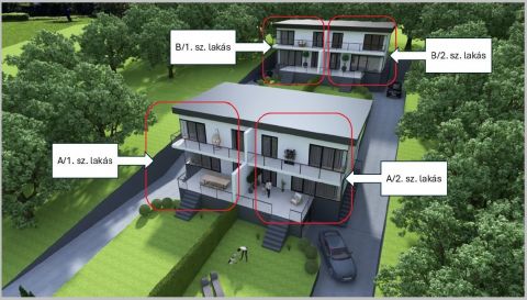 Eladó Lakás 1037 Budapest 3. kerület , Új építésű panorámás lakások Ürömhegyen