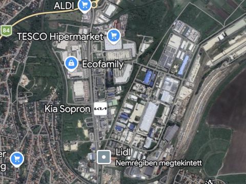 Eladó Telek 9400 Sopron , Sopron keleti részén, közművesített ipari telek eladó!