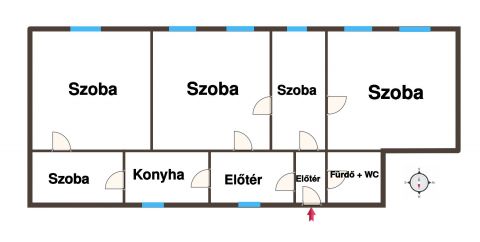 Eladó Ház 6100 Kiskunfélegyháza Polgári 120 m2-es ház 4 szobával