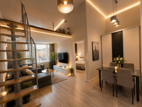 Eladó Lakás 1085 Budapest 8. kerület , Felújított, galériás otthon a Kálvin tér közelében.