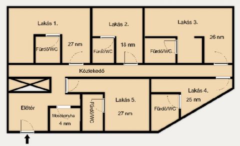 Eladó Lakás 1095 Budapest 9. kerület , 1095 Budapest 9, Középső Ferencváros